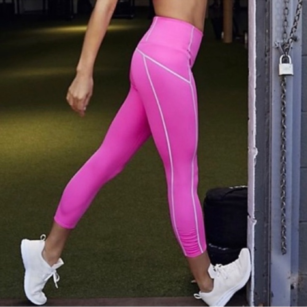 Fp Movement You're A Peach High-Rise 7/8 Leggings In Vivid Pink Size Small